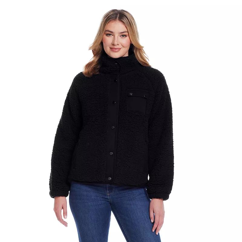 Women's Weathercast Snap Front Bonded Sherpa Fleece Jacket,  Product Image
