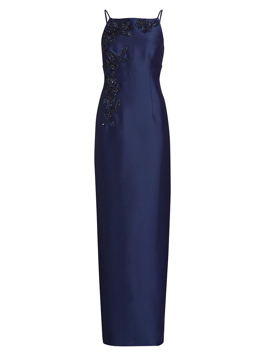 Womens Pryce Embellished Mikado Column Gown Product Image