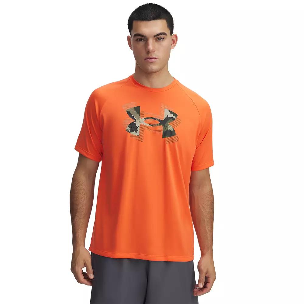 Men's Under Armour Tech™ Print Fill Short Sleeve Tee, Size: Large, Red Product Image
