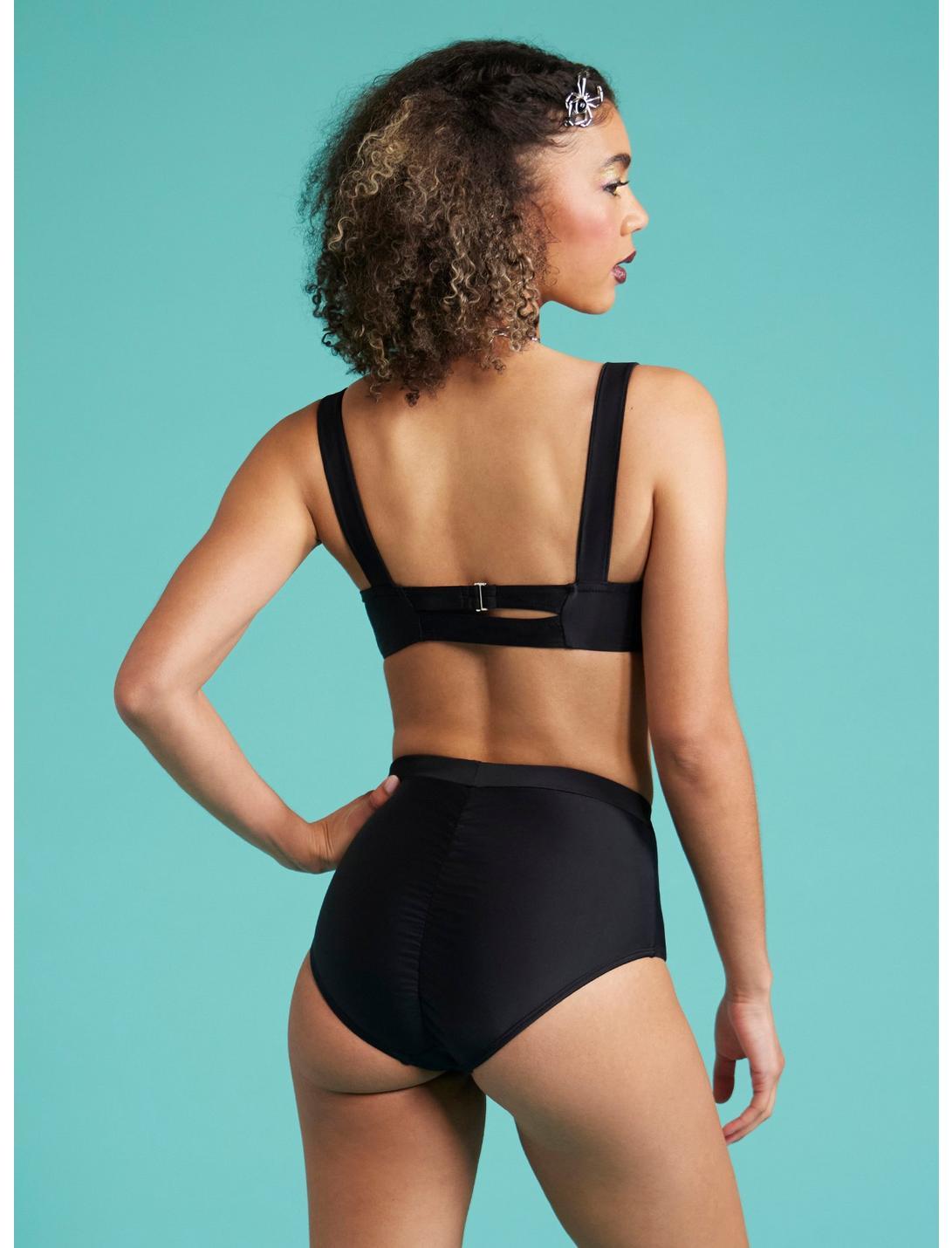 Black Grommet Buckle Swim Top Product Image