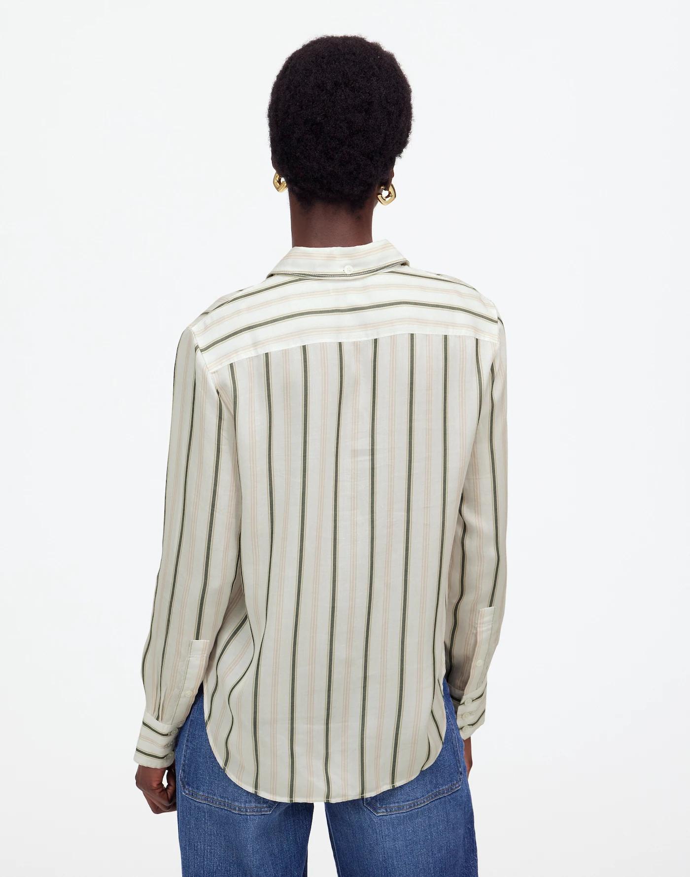 Striped Button-Up Shirt Product Image