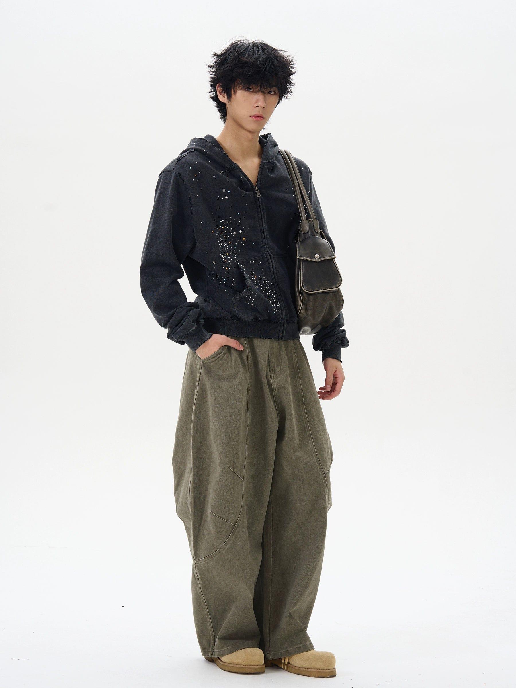 RT No. 12255 RECONSTRUCTED SCIMITAR BAGGY STRAIGHT PANTS Unisex Product Image