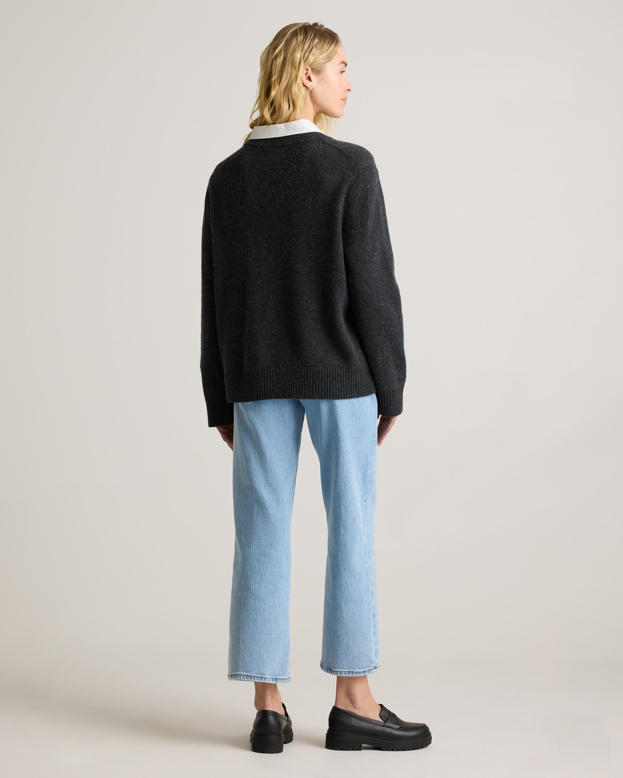 Quince | Women's Mongolian Cashmere Oversized Crewneck Sweater Size XL Product Image