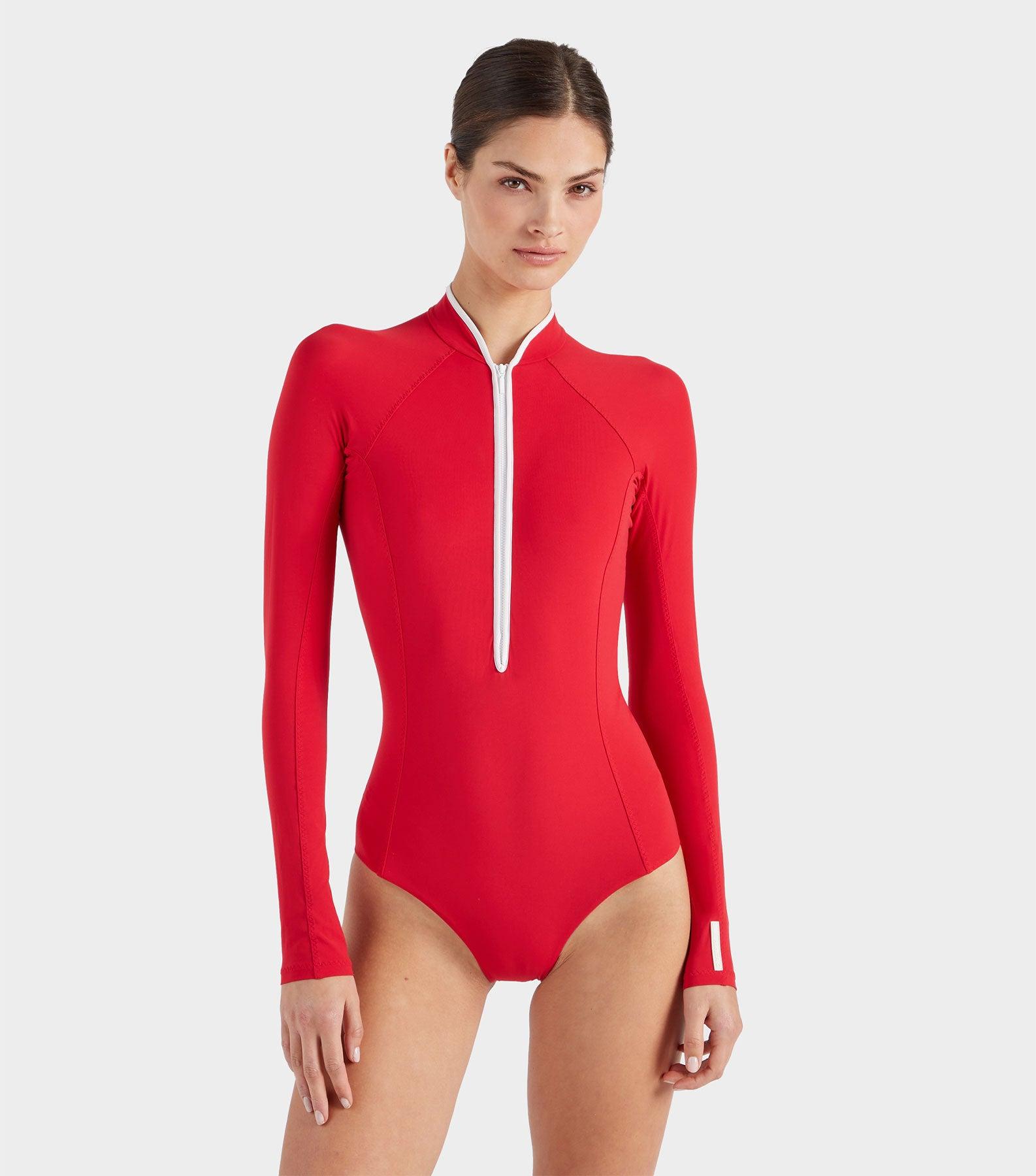Tyra UPF 50+ Swim - Red/White Product Image