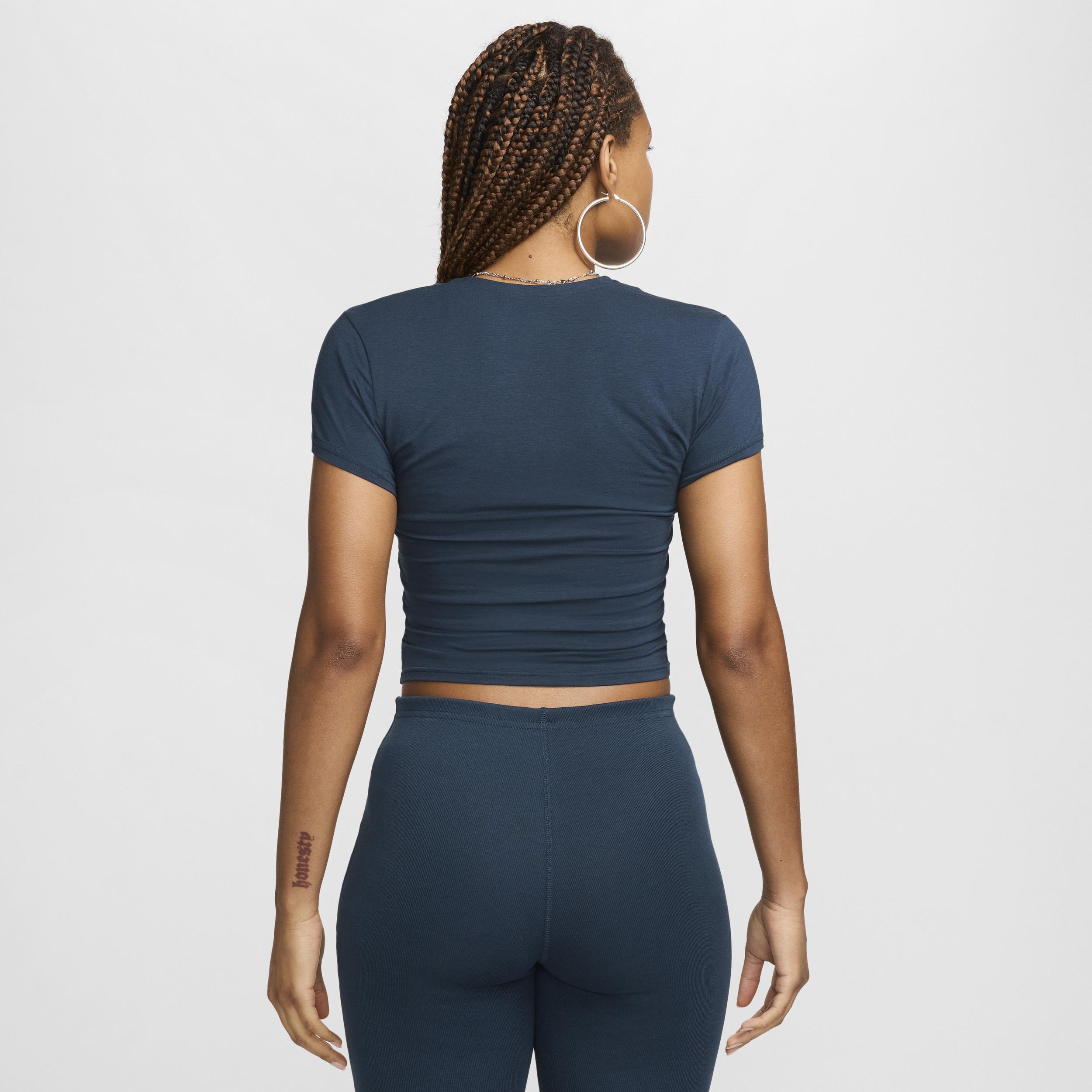 Women's Nike Sportswear Chill Knit Short-Sleeve Square-Neck Top Product Image