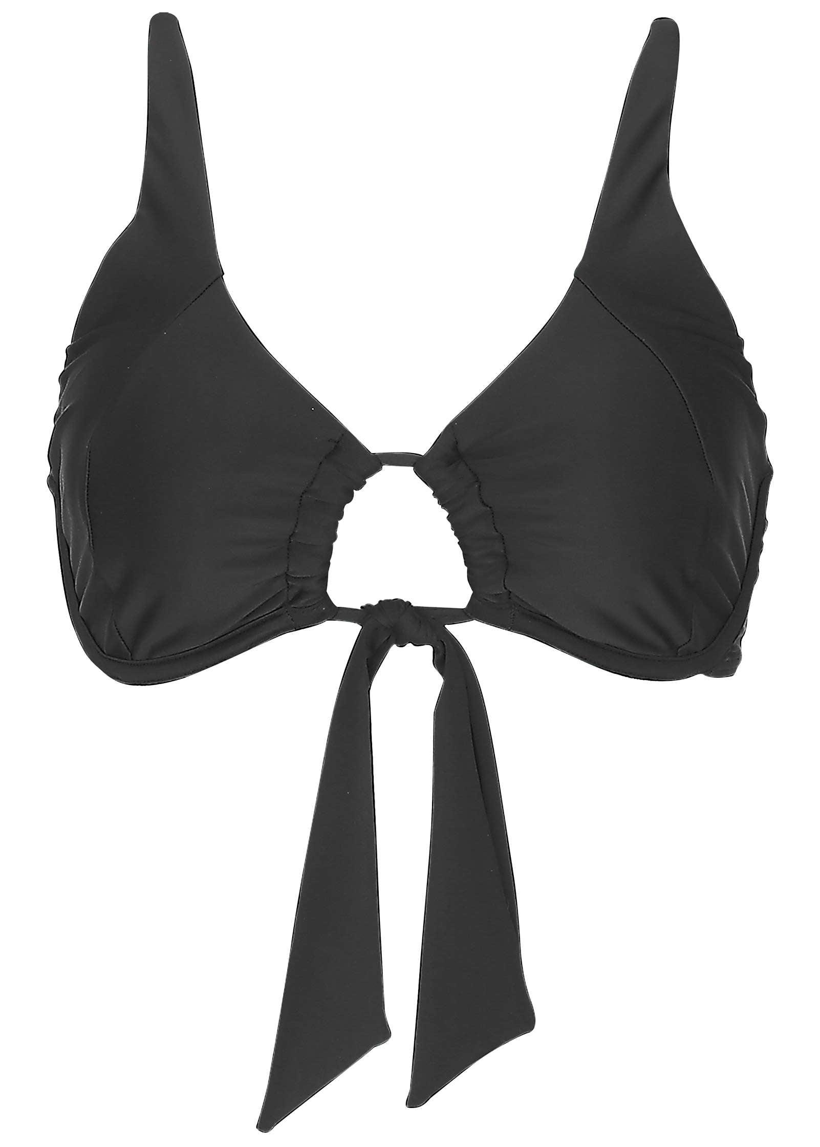 Knot Underwire Bikini Top - Black Product Image