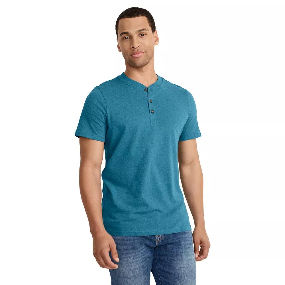 Men's Jockey Outdoors™ by Luke Bryan Short Sleeve Henley, Size: 3XL, Teal Grey Product Image