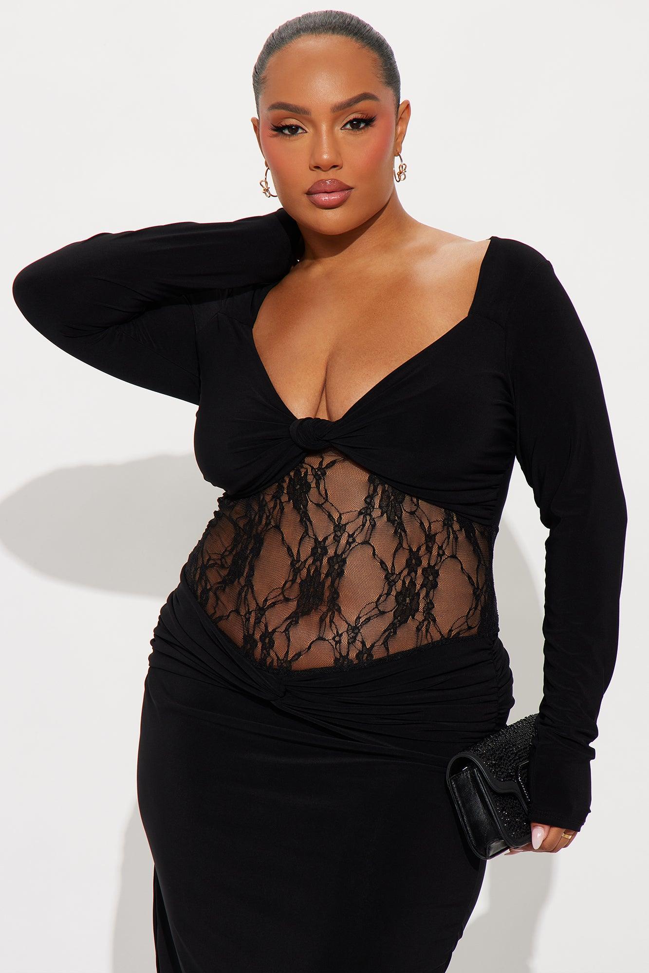 Instant Crush Lace Maxi Dress - Black Female Product Image