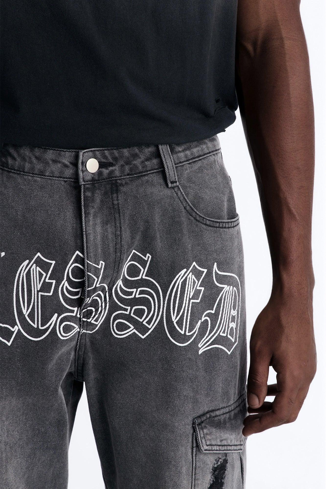 Blessed Chaos Cargo Jean - Black Wash Male Product Image