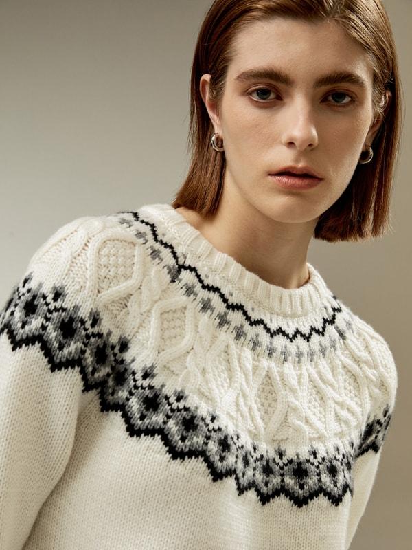 Fair Isle Crewneck Sweater Product Image