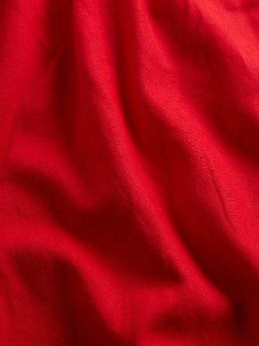 Linen-Blend Easy Wide-Hem Pants Product Image