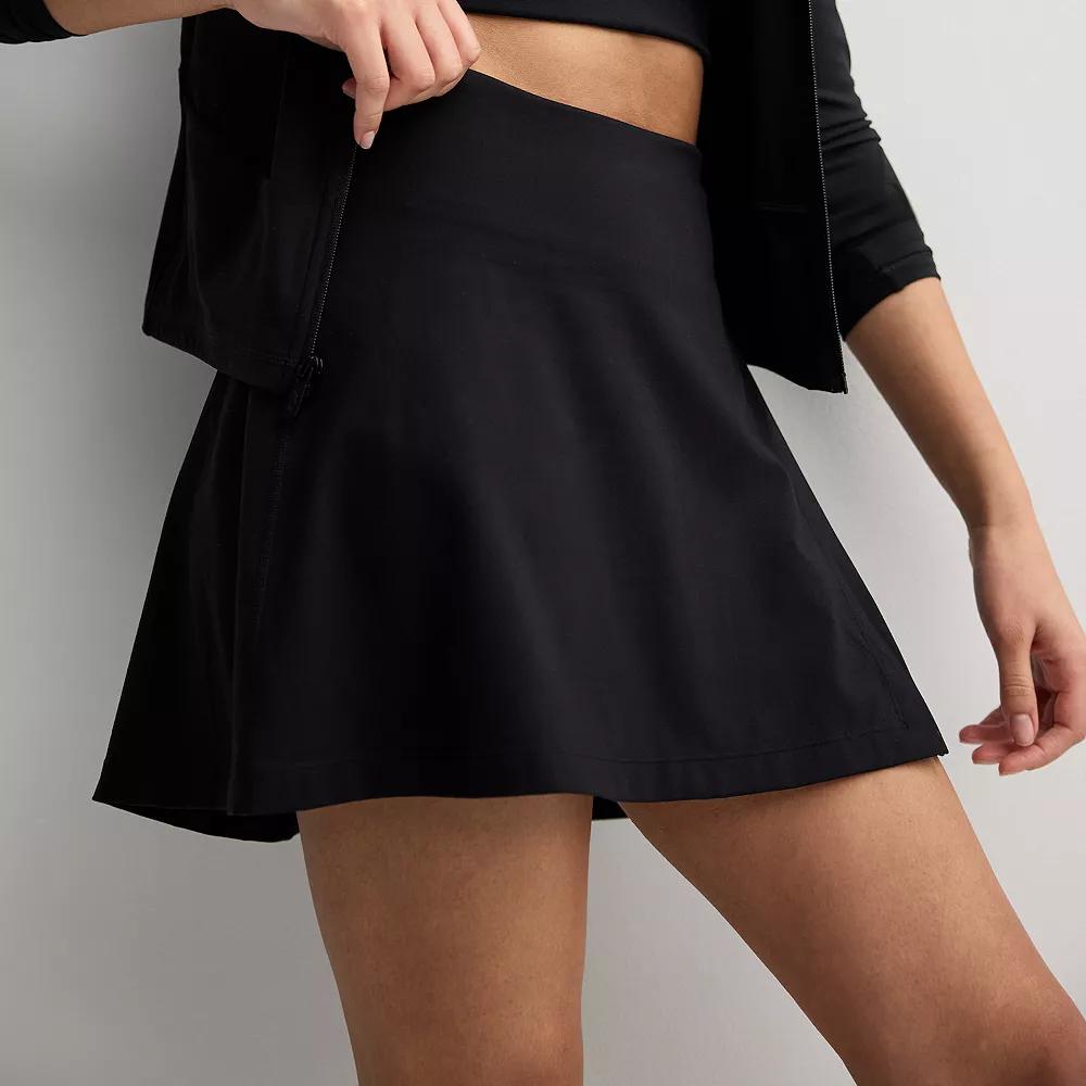 Women's FLX Affirmation High-Rise Wrap Skort, Size: XS, Mineral Black Product Image