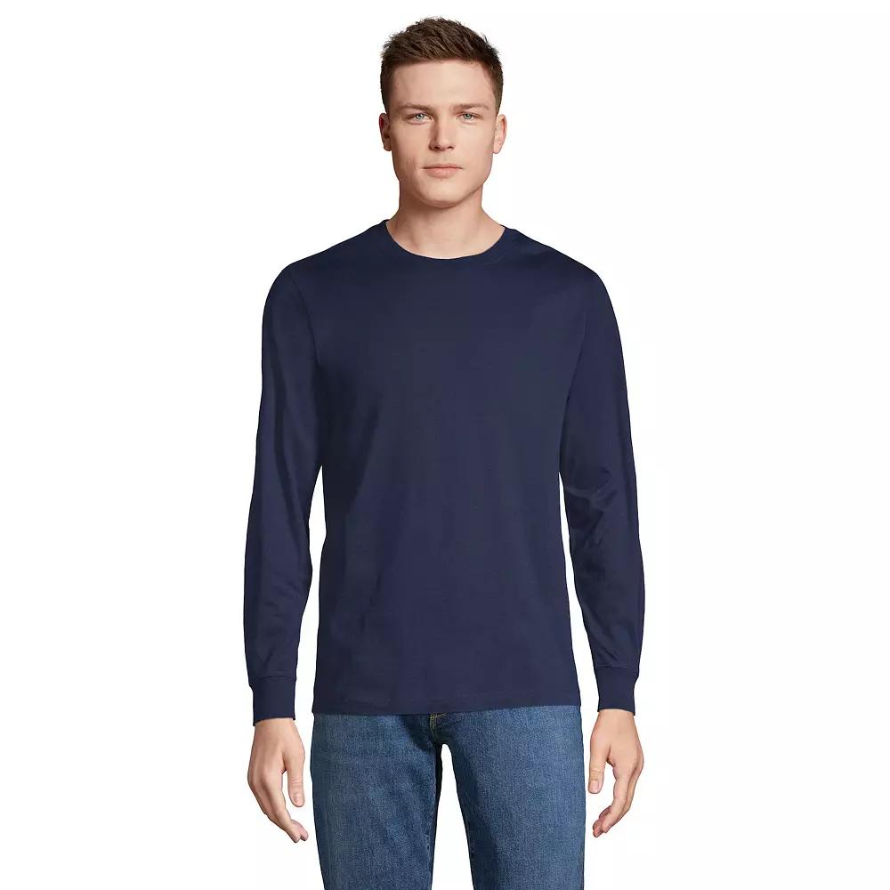 Big & Tall Lands' End Super-T Long Sleeve Classic-Fit Tee, Men's,  Product Image