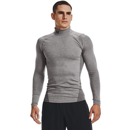 Under Armour Mens Under Armour CG Armour Comp Mock - Mens Black/Charcoal Lt Heather Product Image
