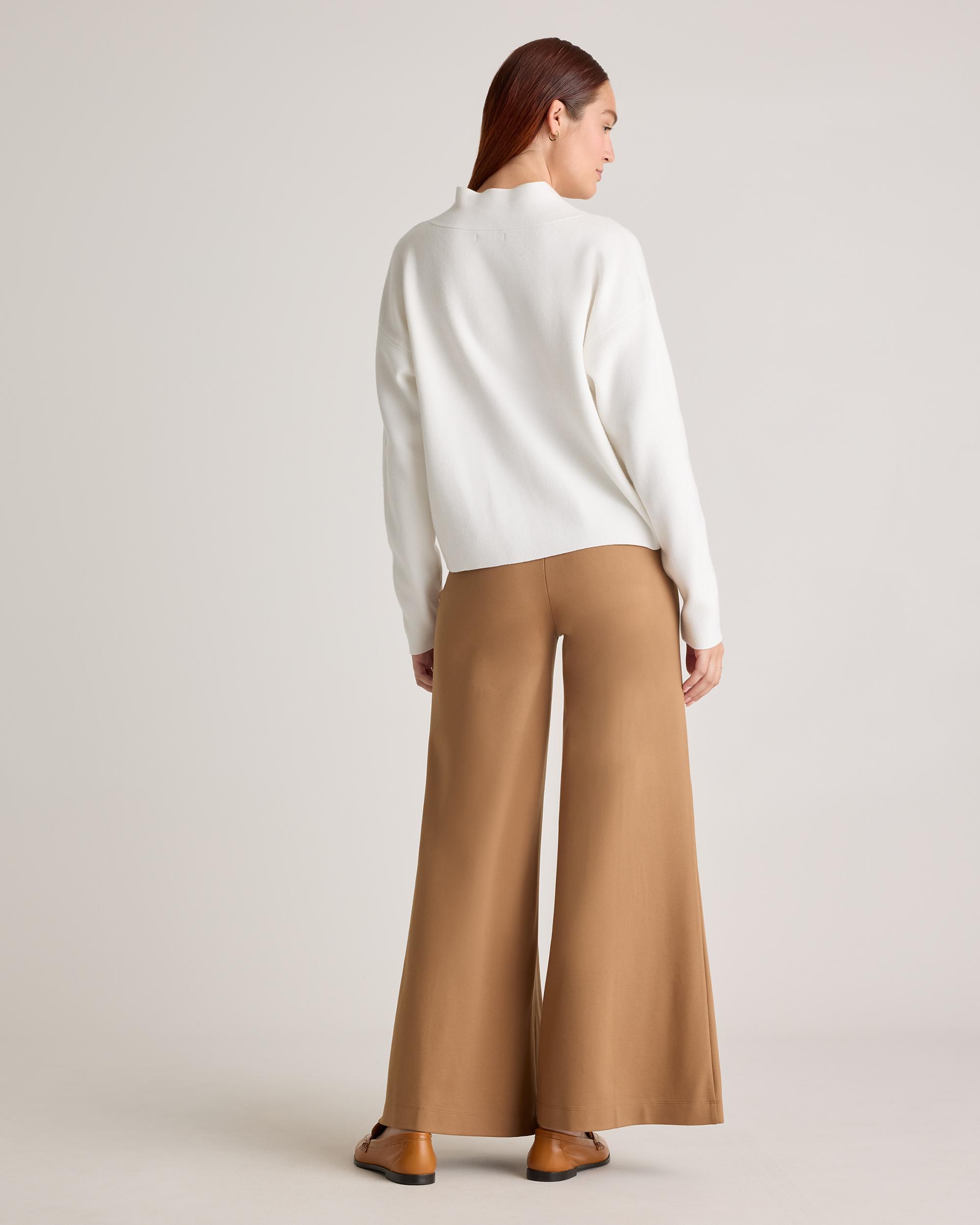 Quince | Women's Ultra-Stretch Ponte Super Wide Leg Pants Rayon Product Image