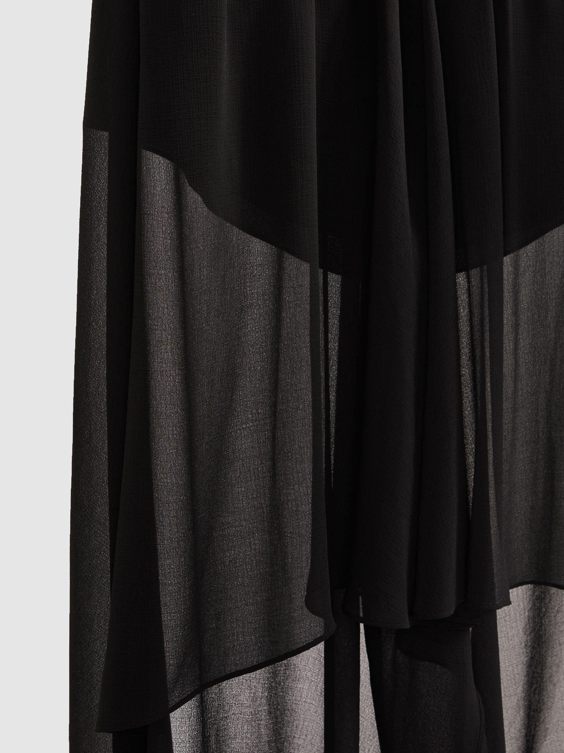 Petite Linen Belted Wide-Leg Trousers in White Product Image