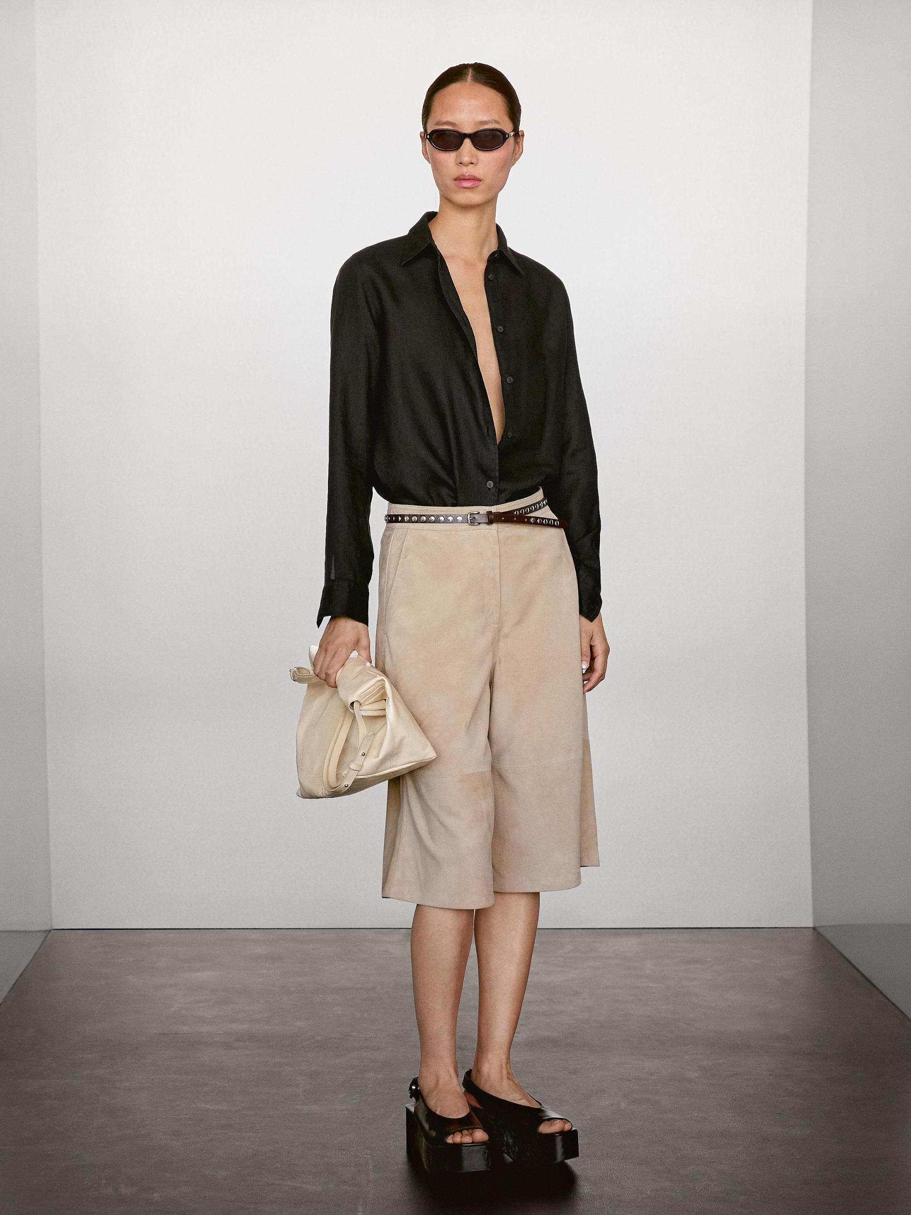 Flowing 100% linen shirt Product Image