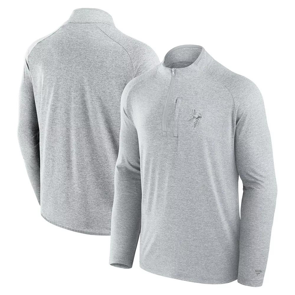 Men's Fanatics Gray Oklahoma Sooners Mock Neck Half-Zip Pullover Jacket,  Product Image