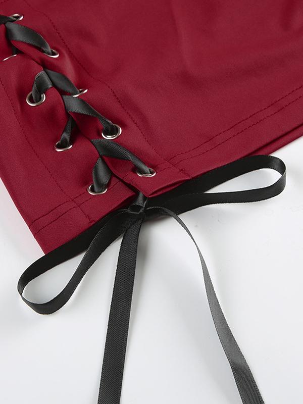 Side-Tie Floral Print Strapless Tank Top Product Image