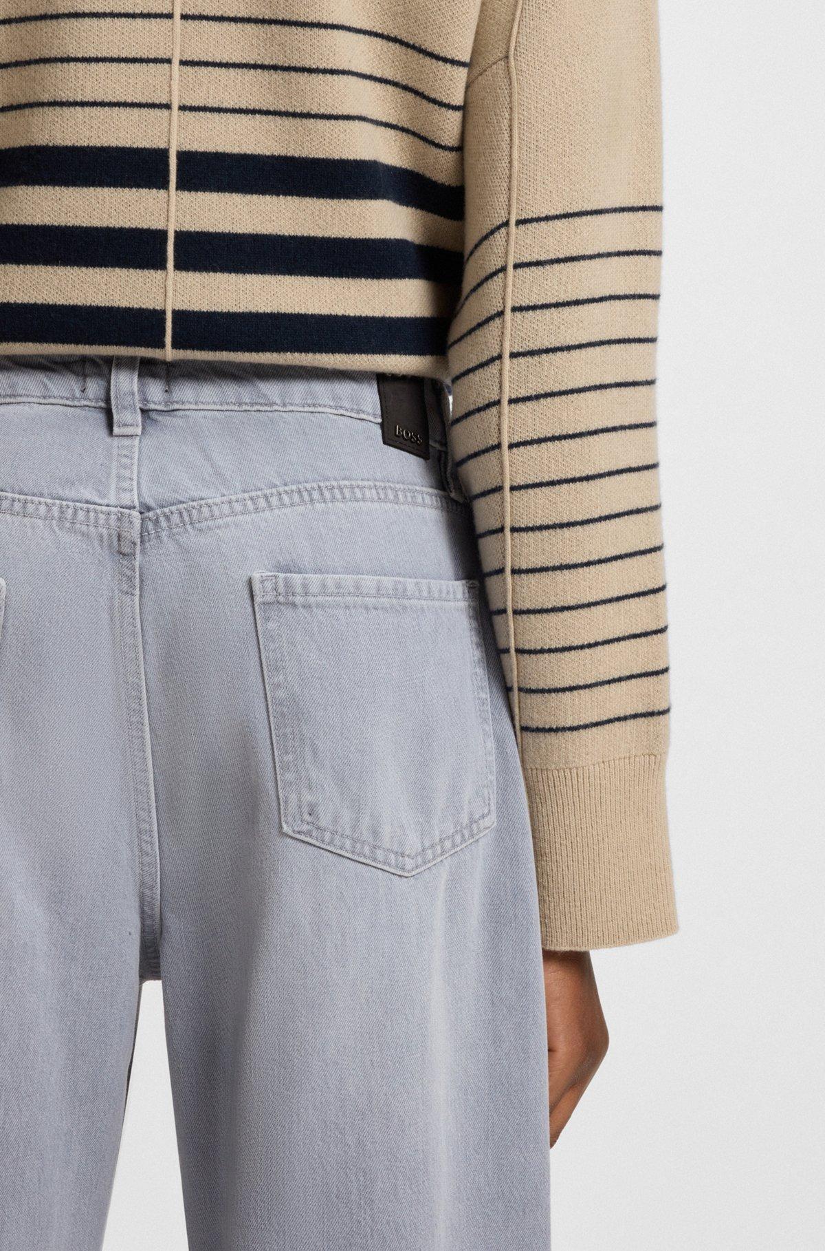 BOSS - Relaxed-fit jeans in grey-blue denim - Dark Grey Product Image