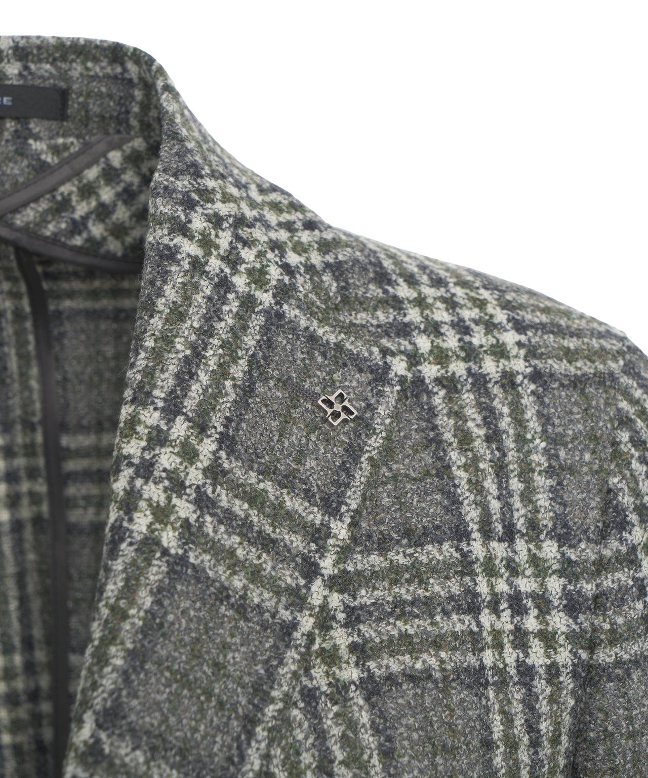 Single-breasted glen check blazer Product Image