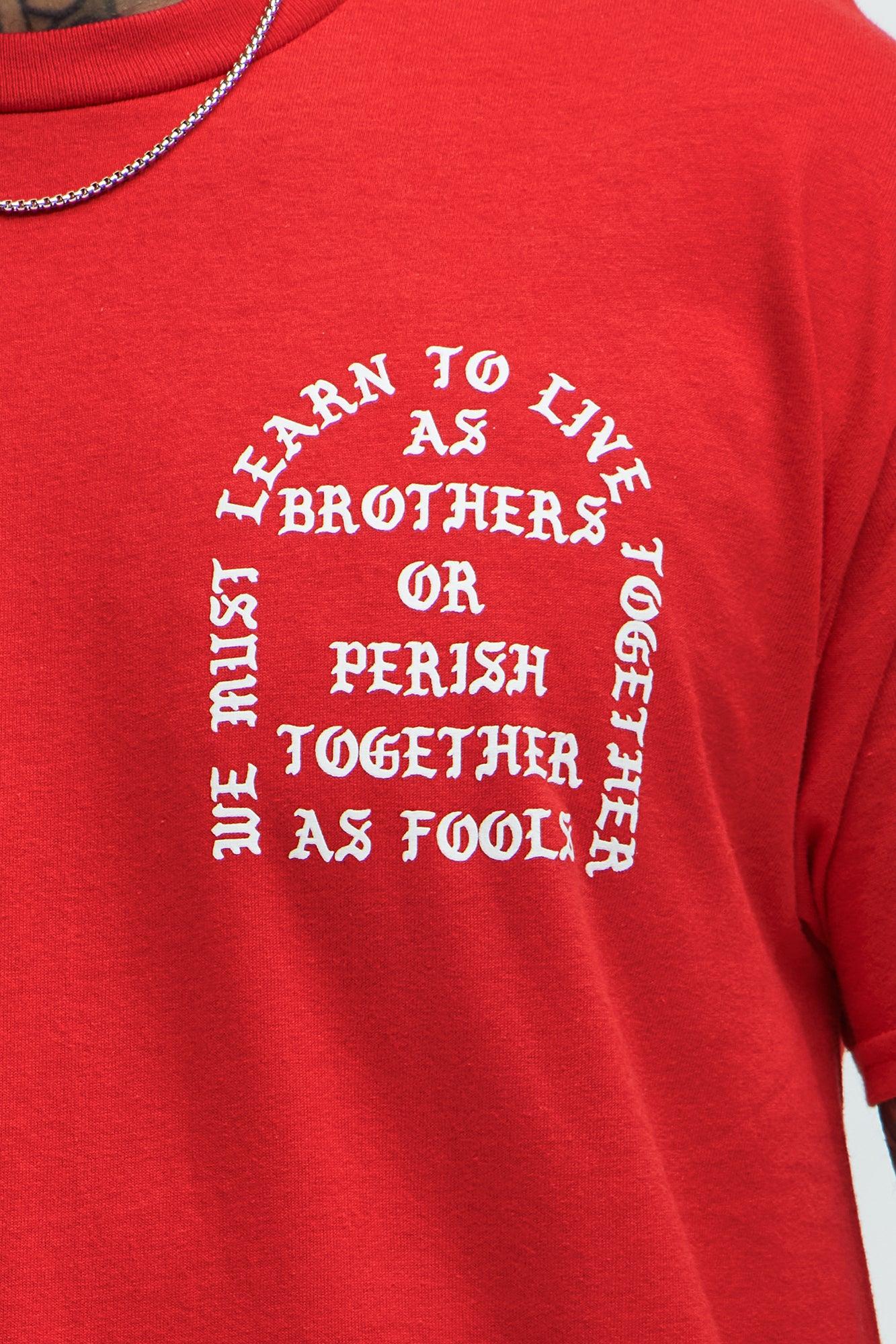 Learn To Live Together Short Sleeve Tee - Red Product Image