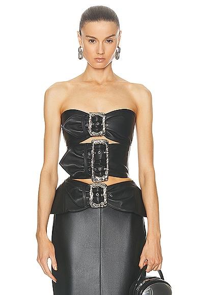 Leather Buckle Top Product Image