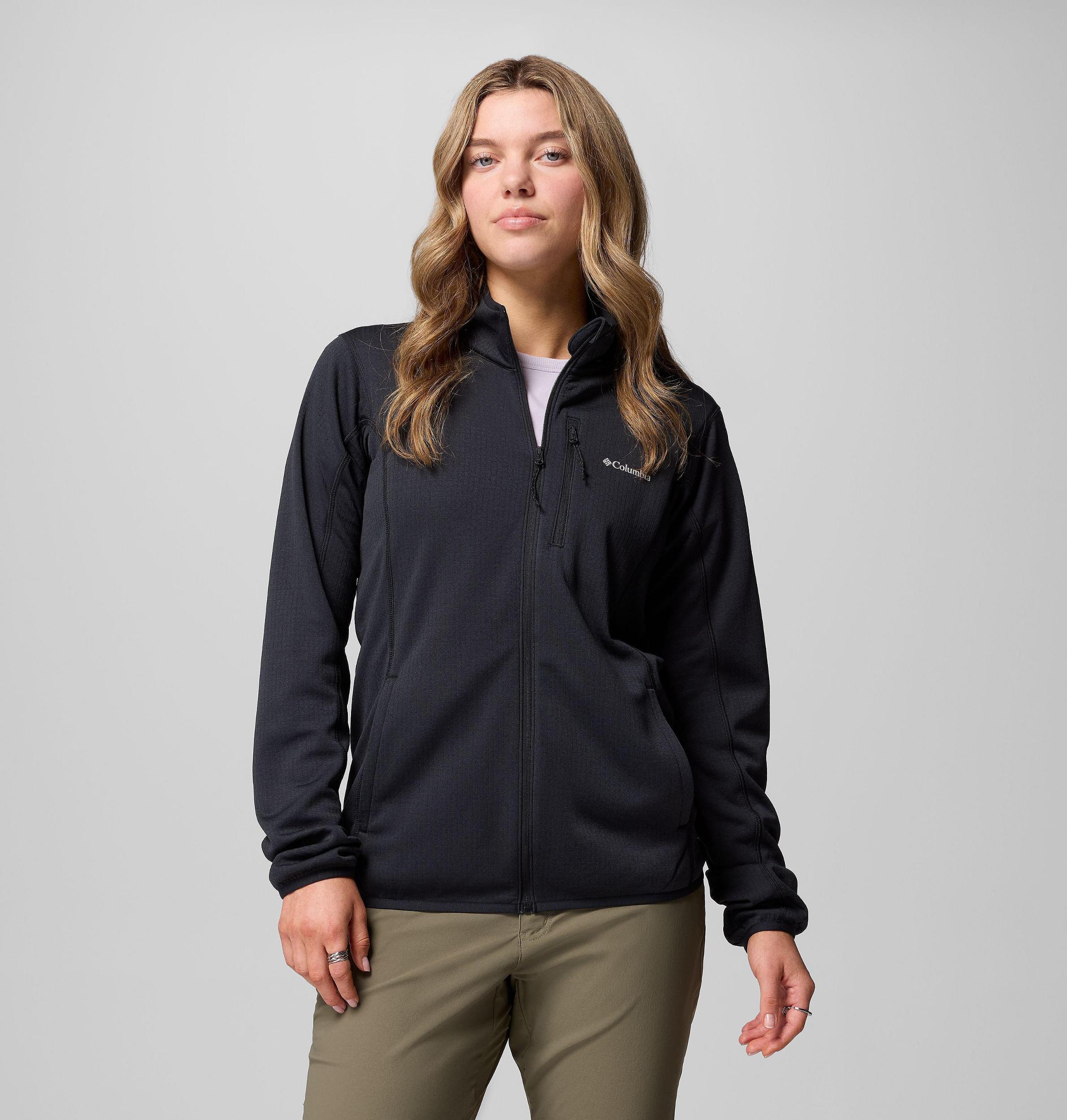 Columbia Womens Essential Hike Grid Fleece Full Zip Jacket- Product Image