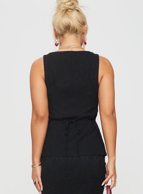 Spirito Vest Top Black Product Image