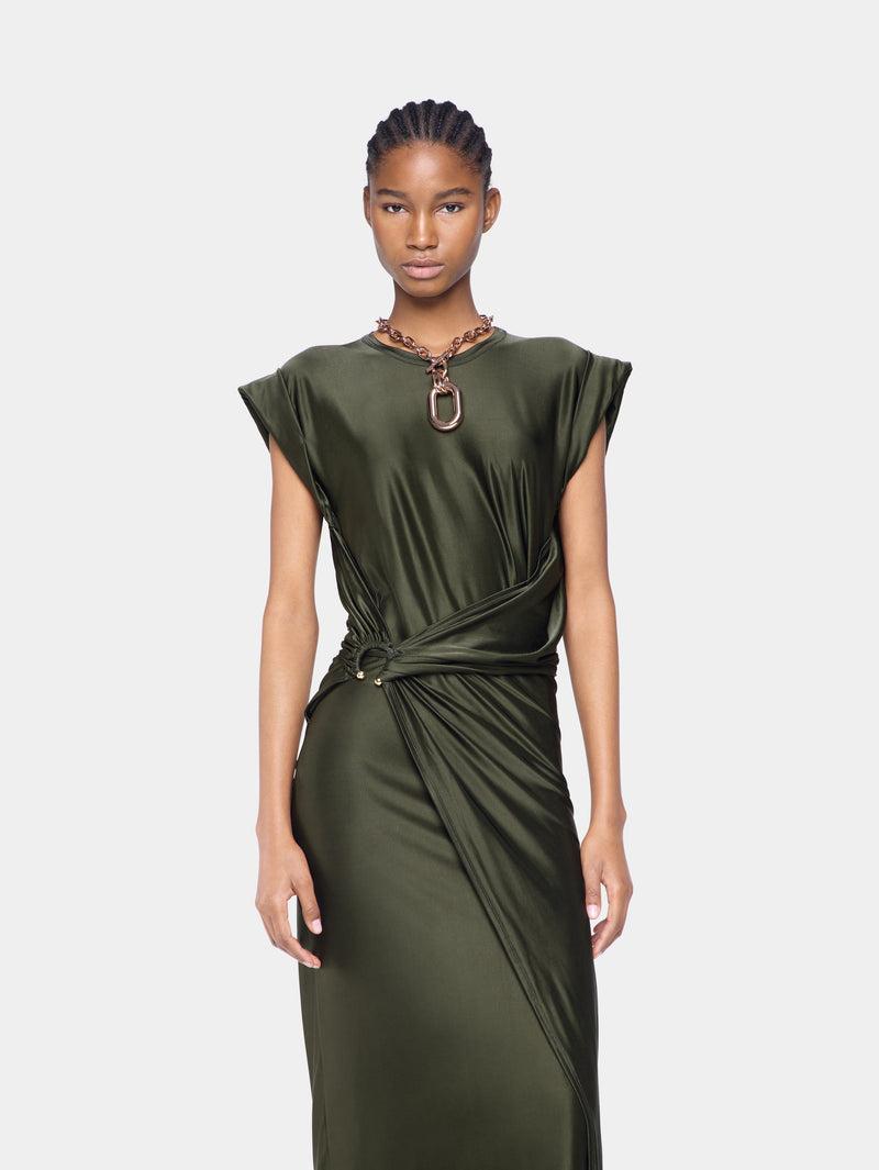 DRAPED LONG DRESS IN JERSEY Product Image