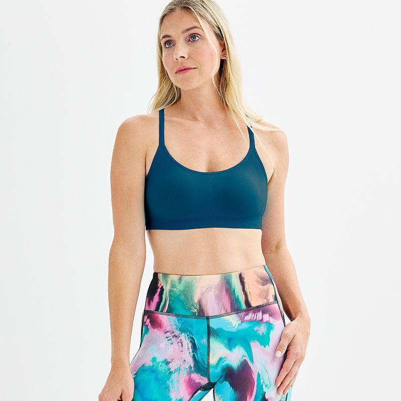 Tek Gear® Seamless Low-Impact Adjustable Sports Bra, Women's, Size: Small, White Product Image