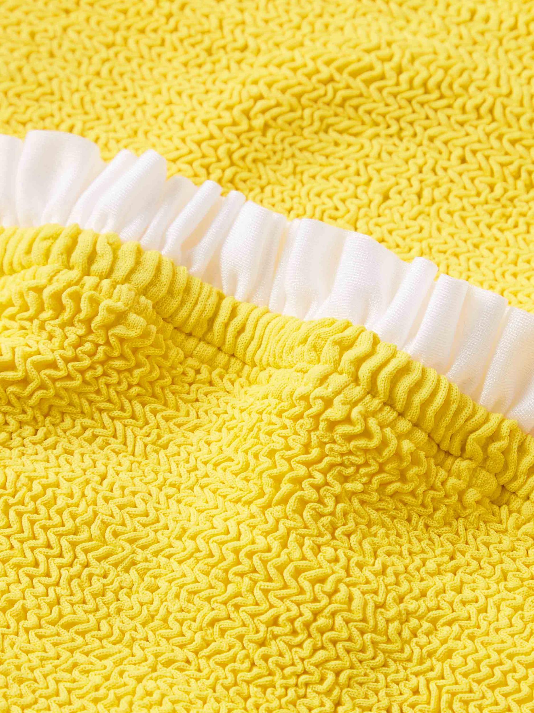Tracey Frill Bikini - Sunflower/White Product Image