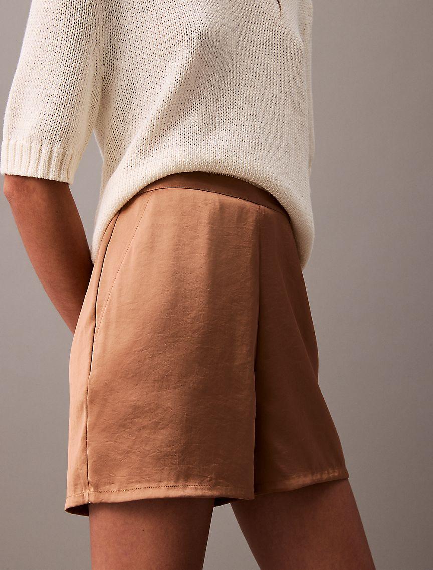 Crushed Satin Shorts Product Image