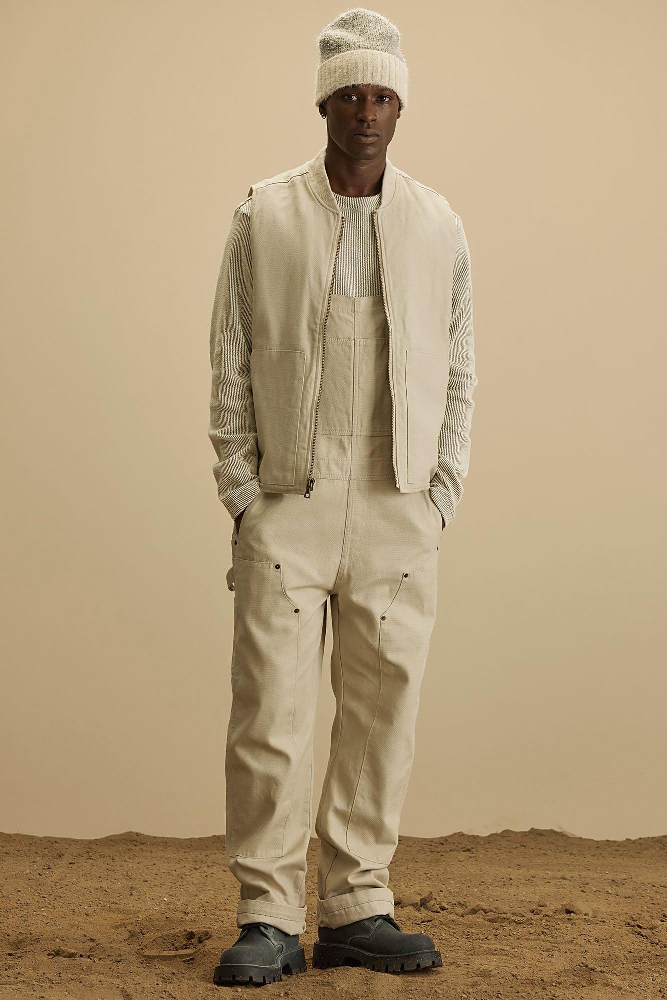 Alexander Utility Canvas Vest - Off White Product Image