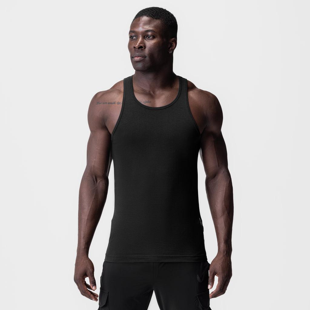0924. Supima® Essential Slim Tank - Black Product Image