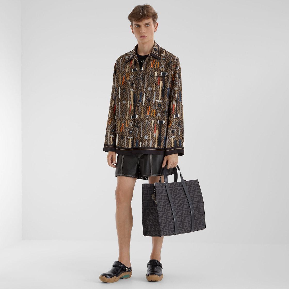 FF Jacquard ShopperFF jacquard fabric bag Product Image