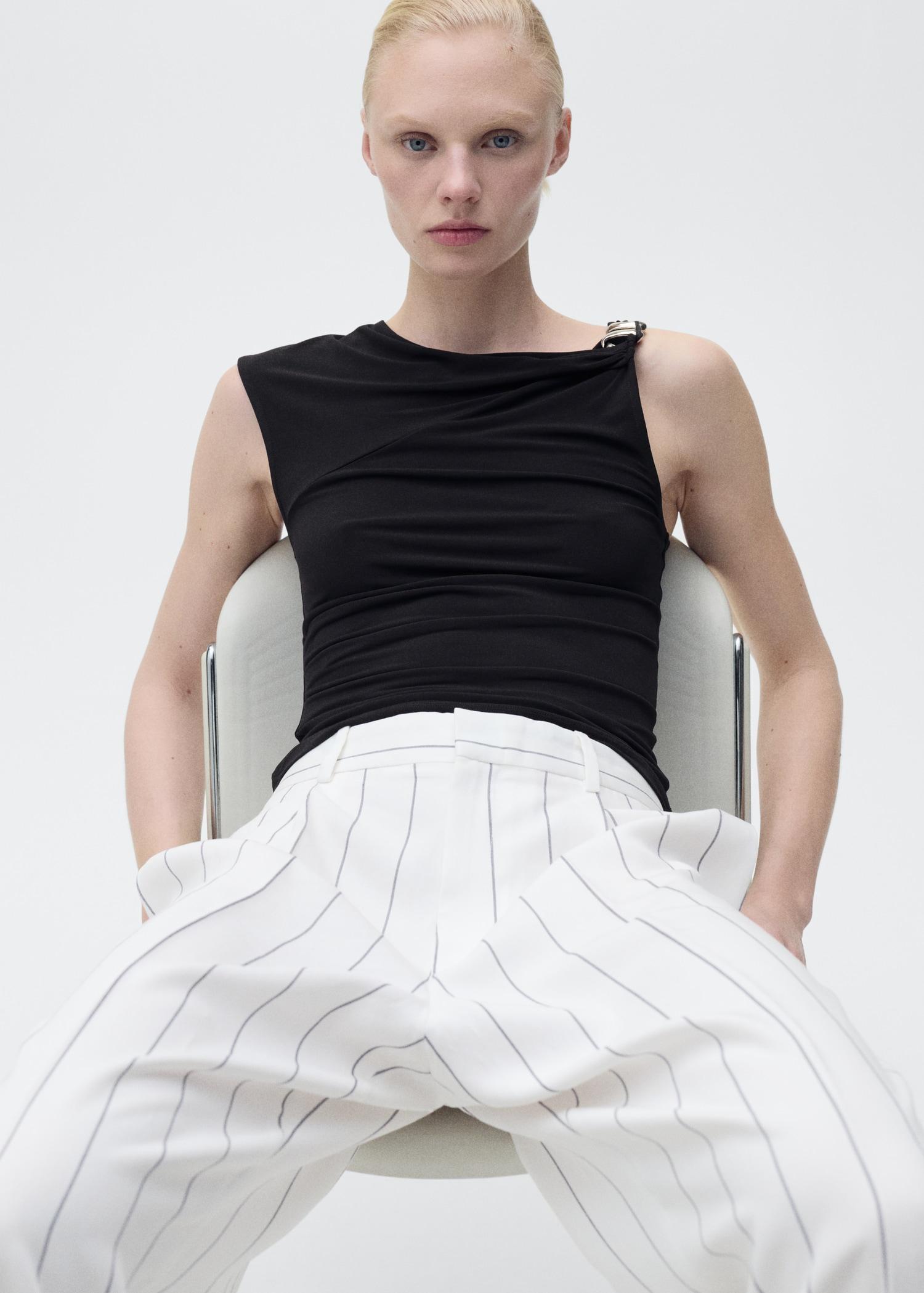 Striped suit pants - Women | MANGO USA Product Image