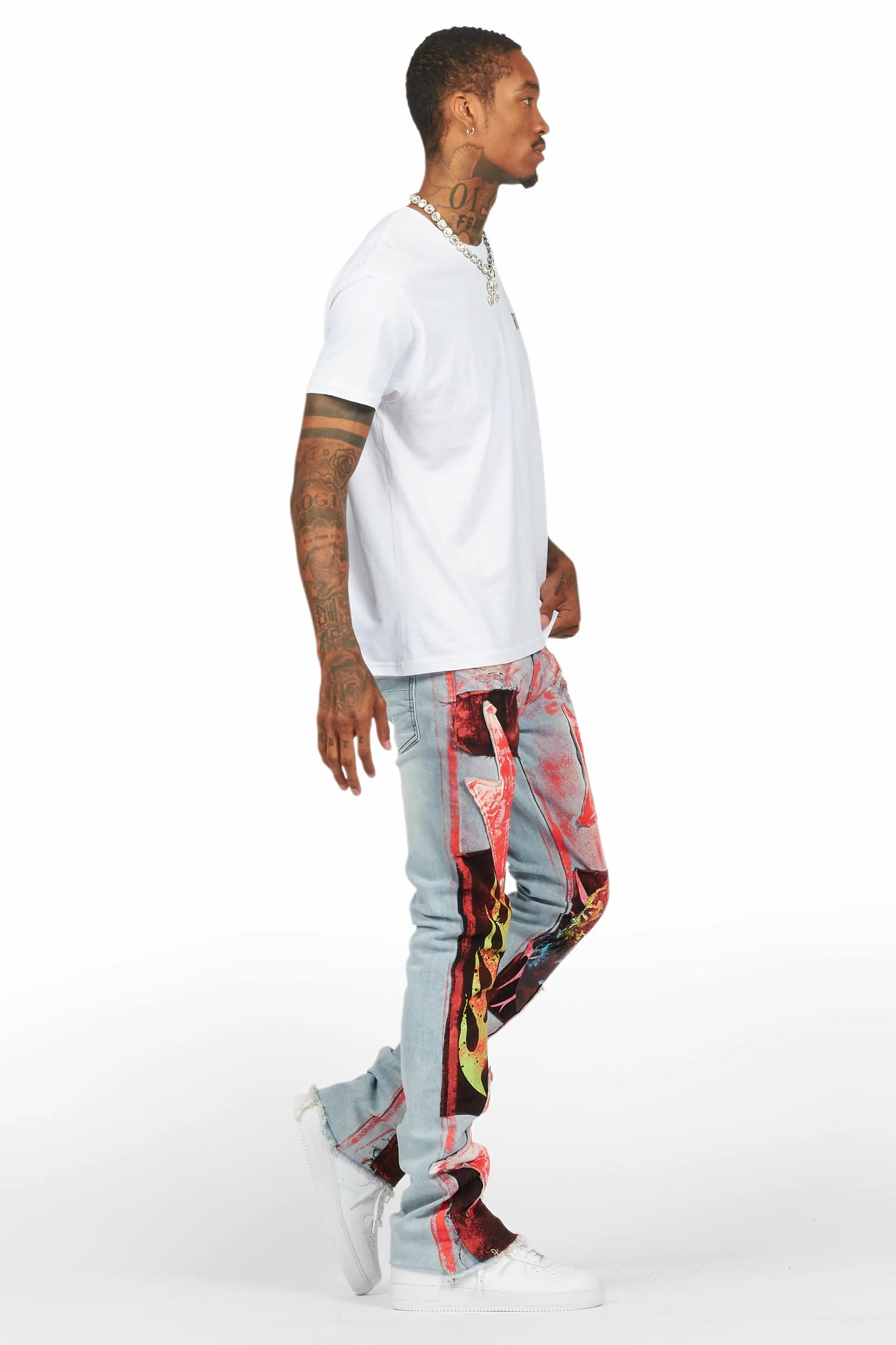 Sana White/Black Graphic T-Shirt Male Product Image