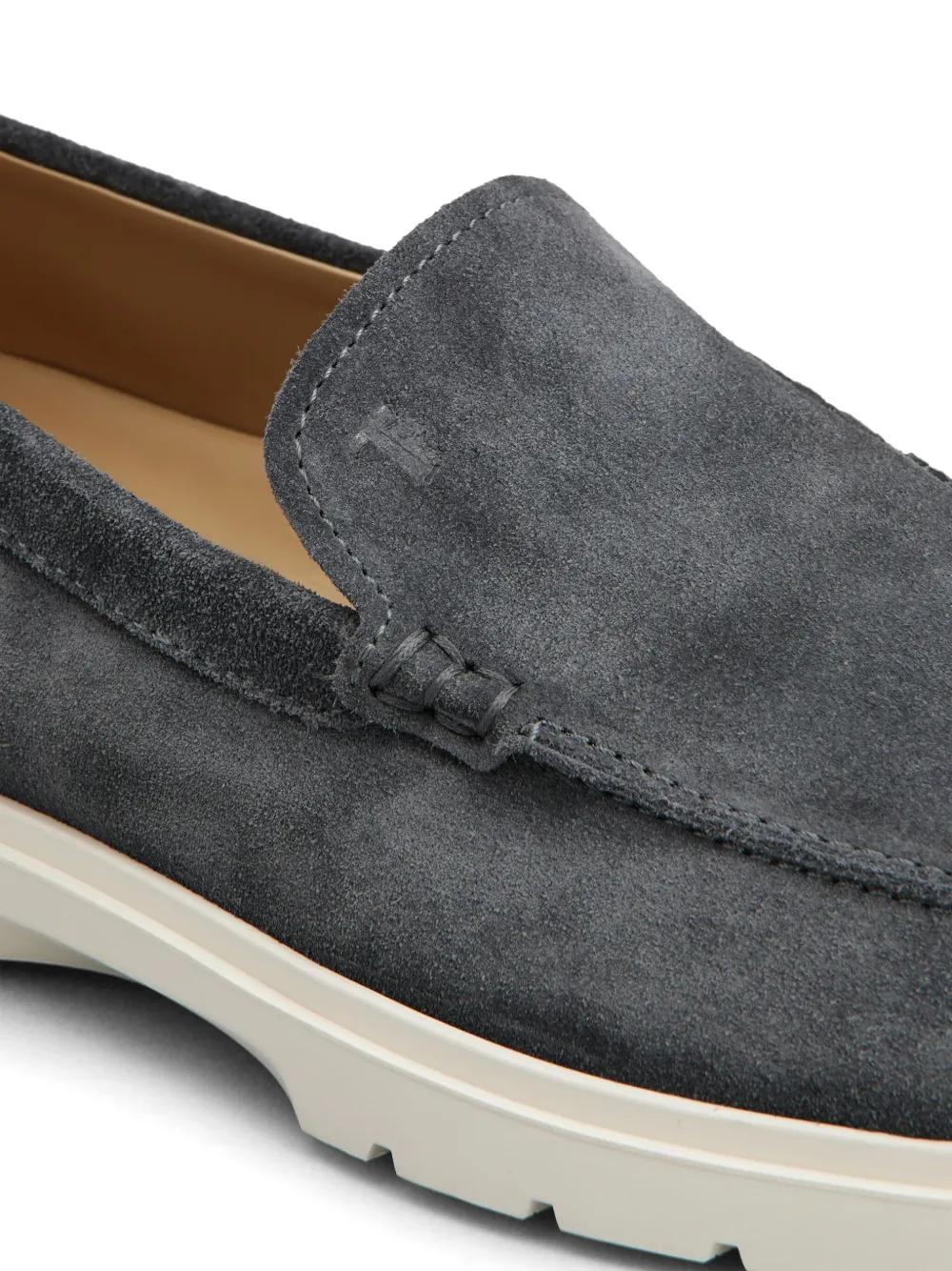 logo-debossed suede loafers Product Image