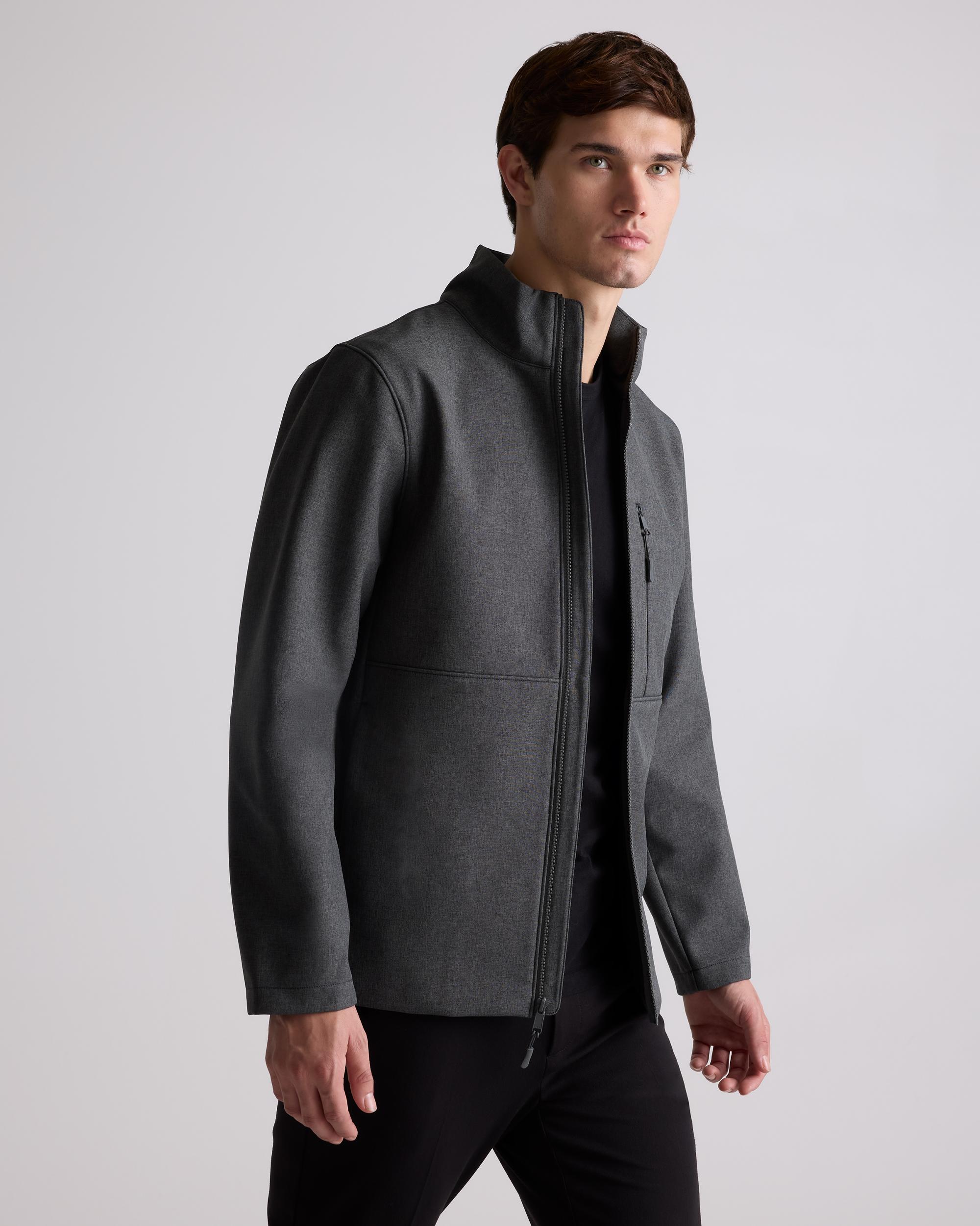 Quince | Men's Softshell Fleece-Lined Full-Zip Jacket Recycled Polyester Product Image