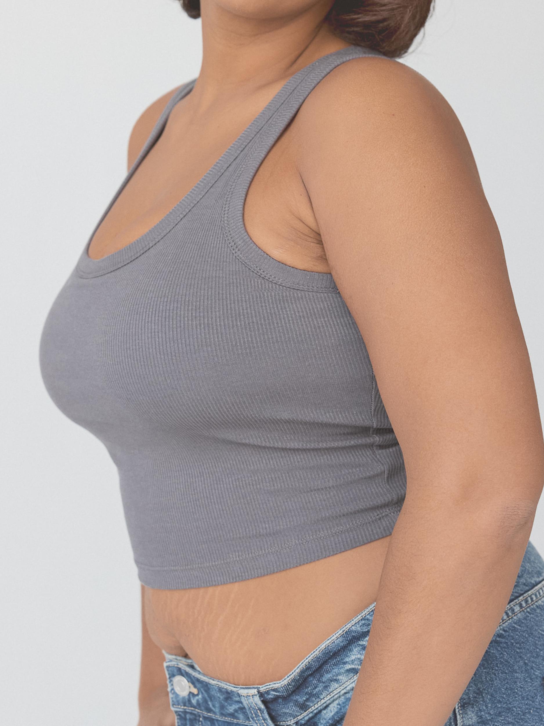 Bamboo Scoop Neck Brami Tank (Crop) Product Image