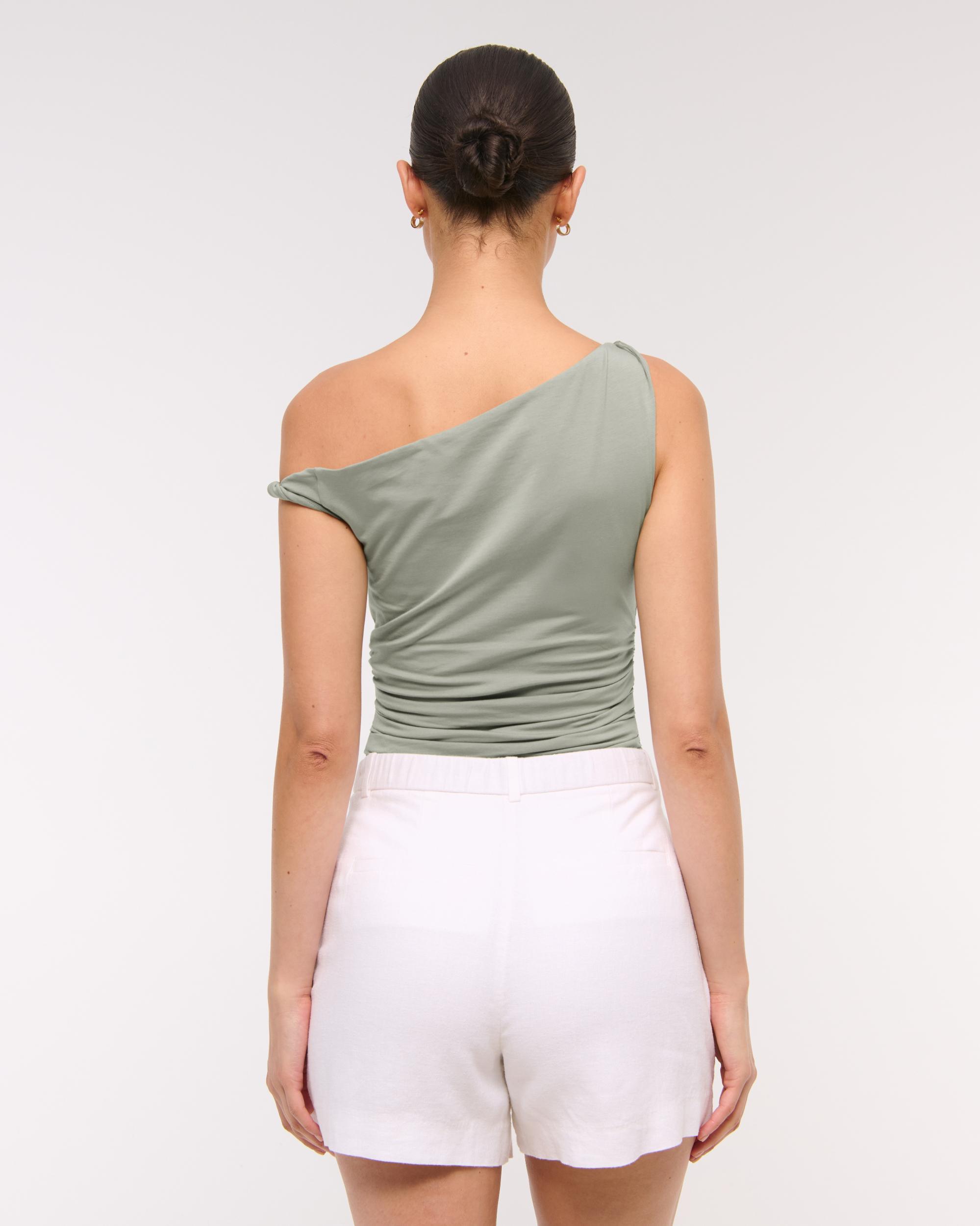 Asymmetrical Mesh Twist Top Product Image