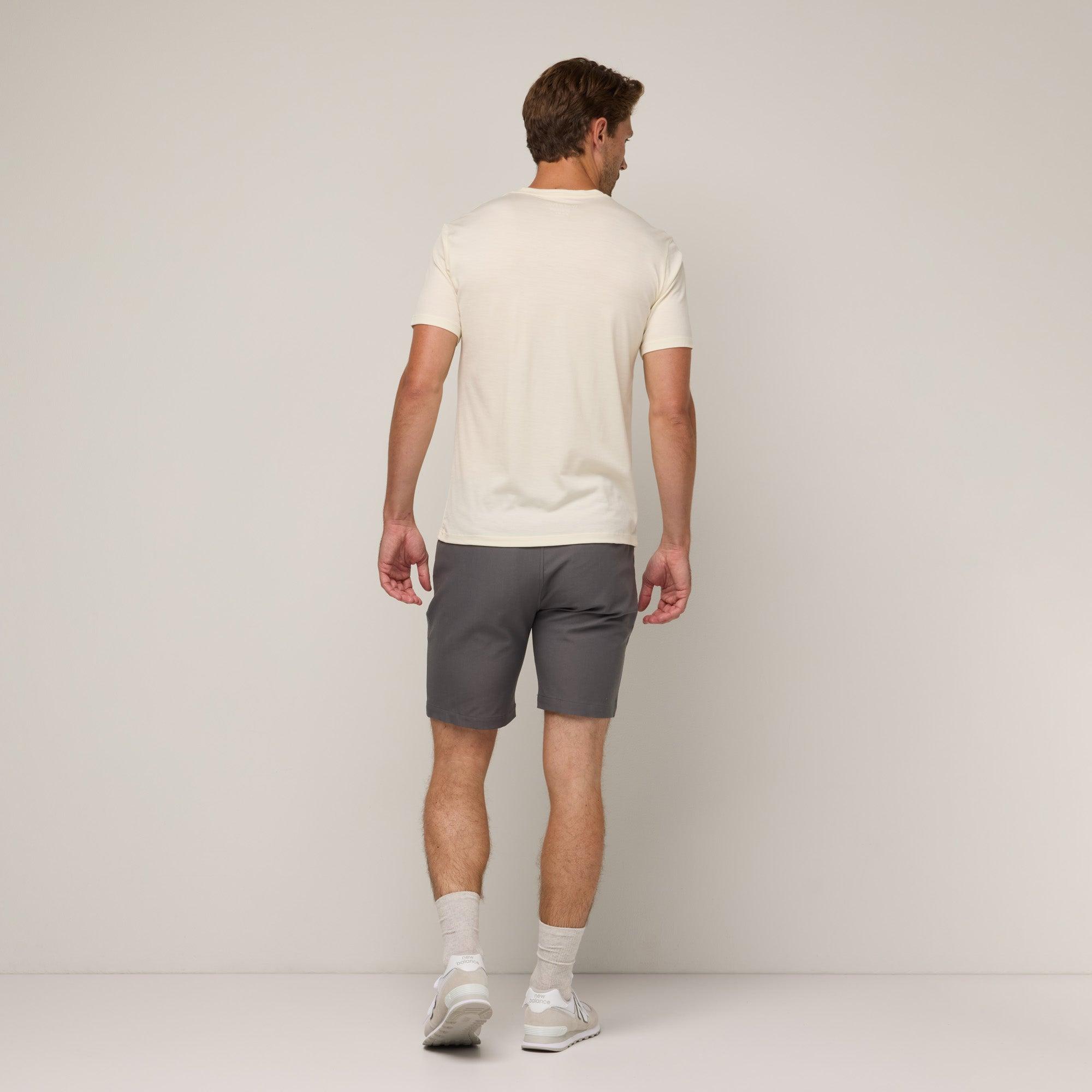 Merino Wool Stretch Canvas Shorts | Walnut Product Image