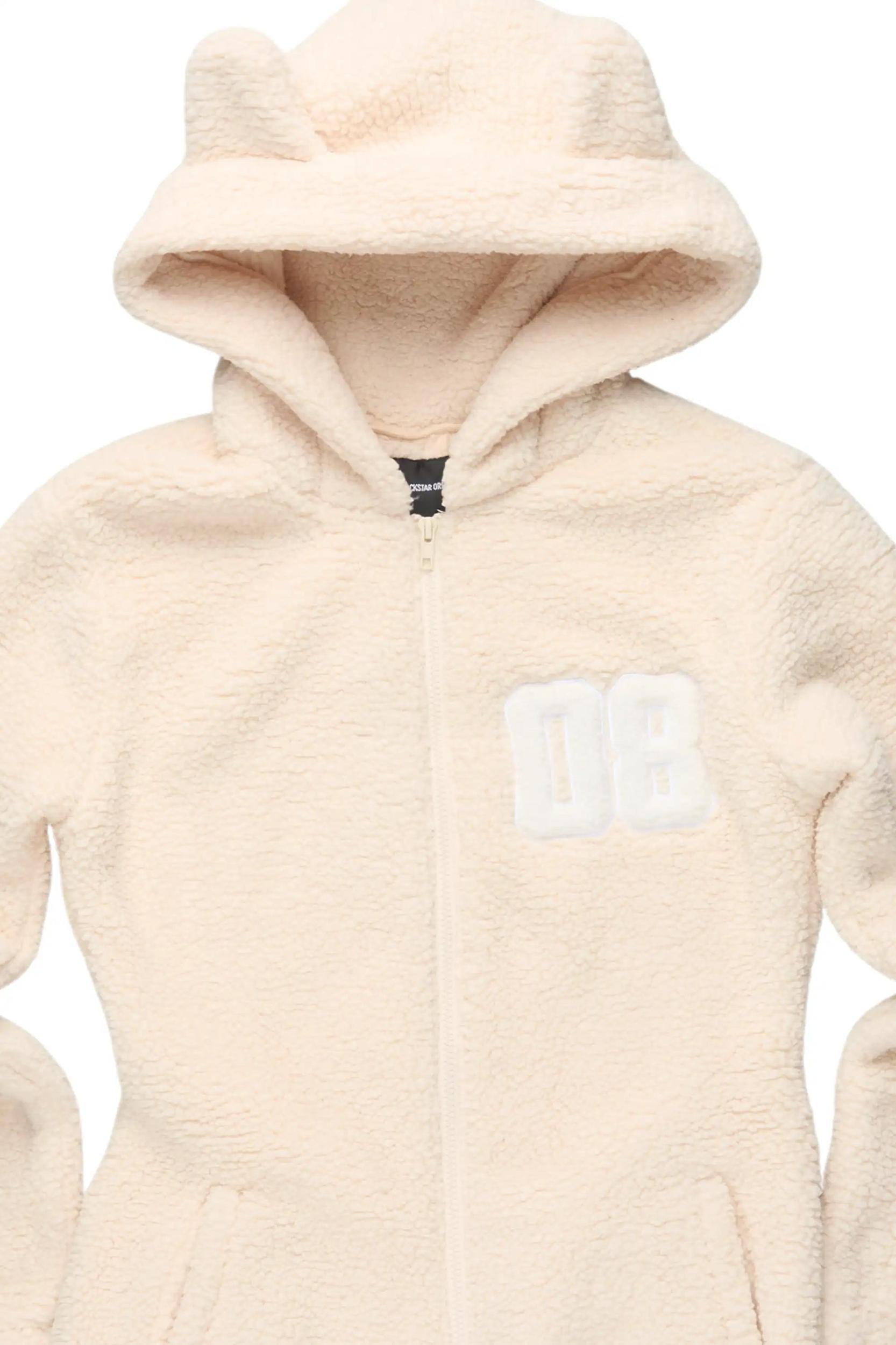 Shanakia Beige Sherpa Romper Female Product Image