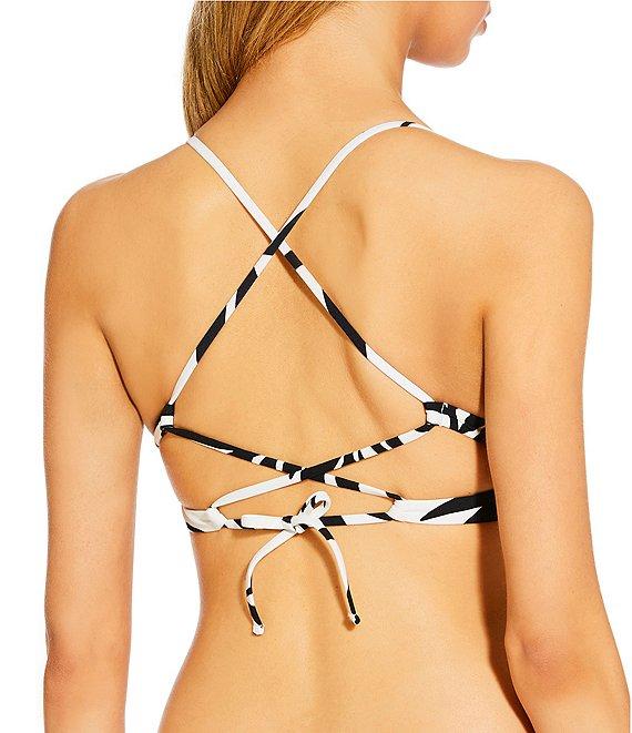 GB Leaf Print Tanga High Leg Hipster Swim Bottom Product Image