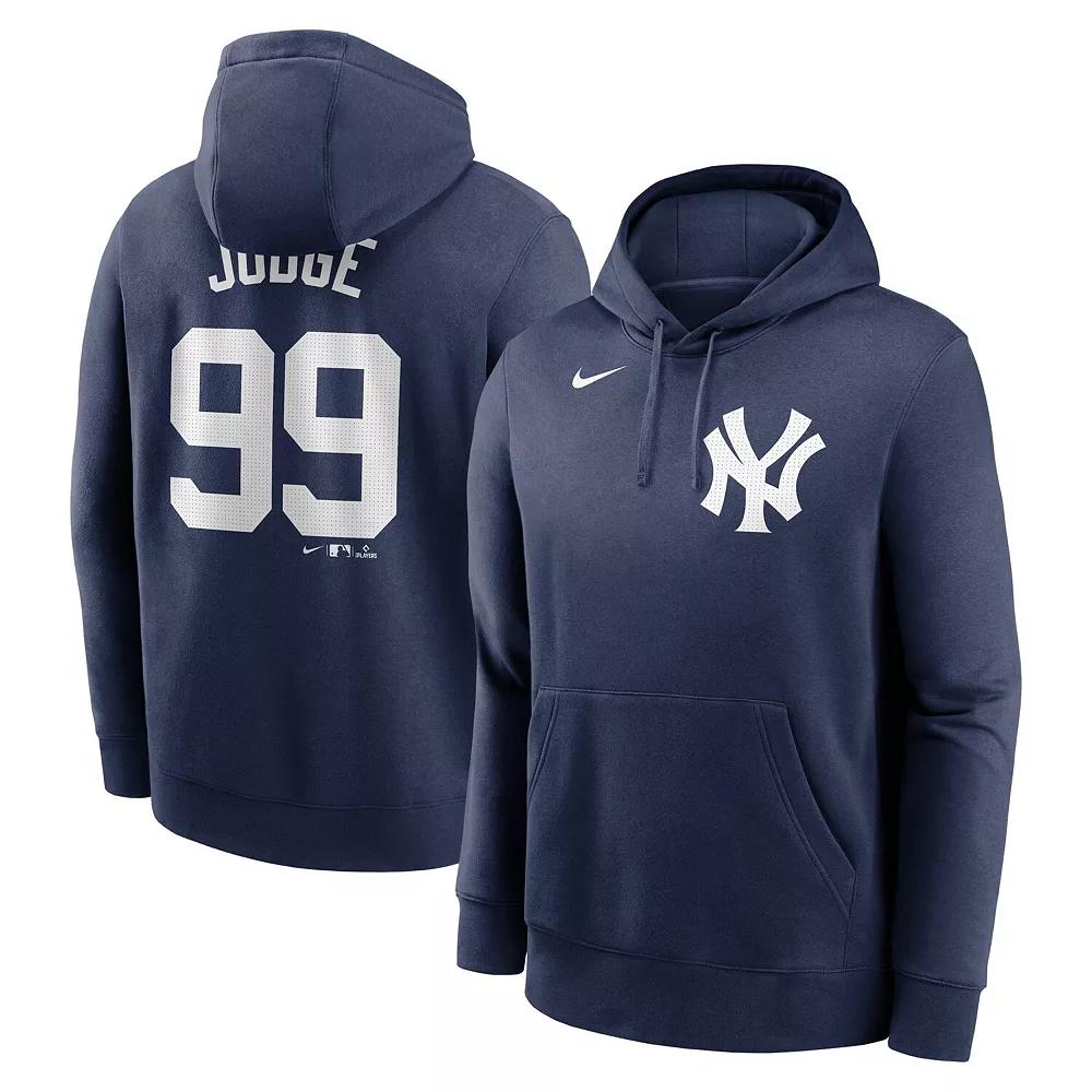 Men's Nike Aaron Judge Navy New York Yankees Player Name & Number Club Pullover Hoodie,  Product Image