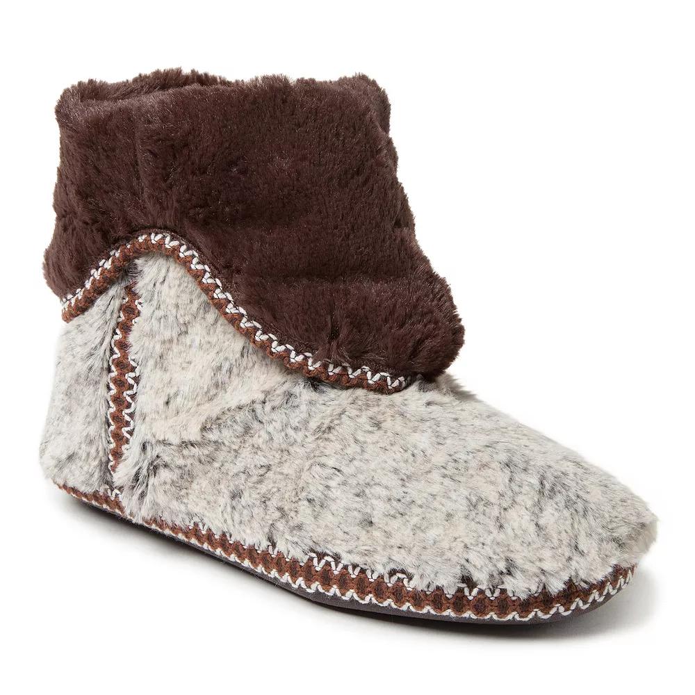 Dearfoams Faux Fur Fold-Down Women's Slippers,  Product Image