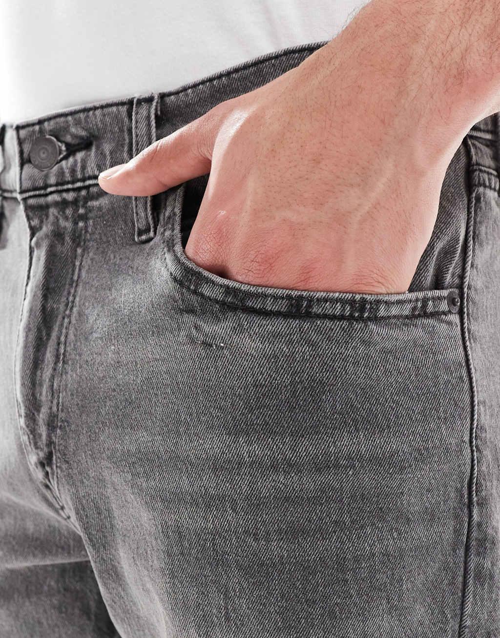 Levi's 445 athletic straight leg denim shorts in gray wash Product Image