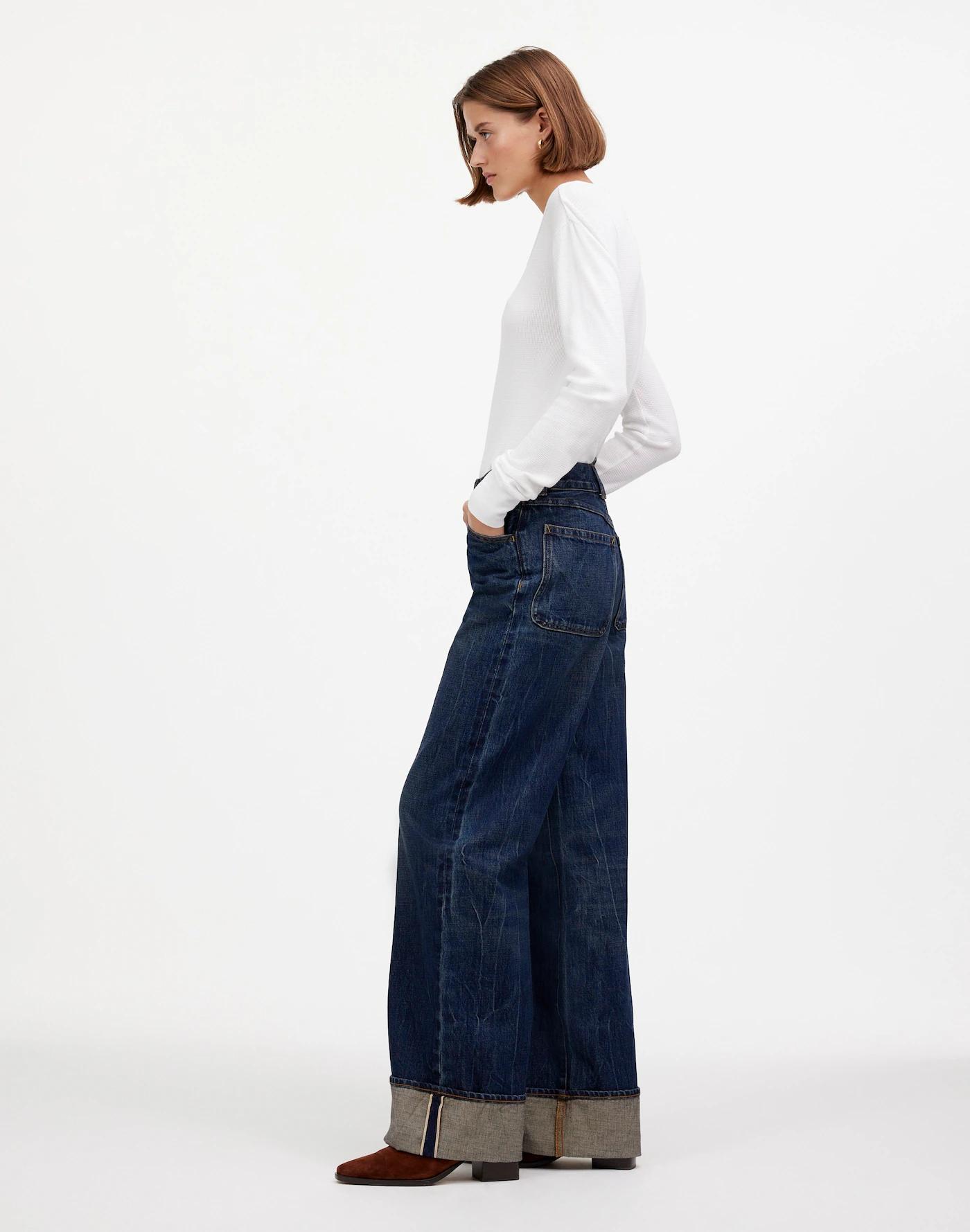 Madewell x Kaihara Denim Superwide-Leg Jeans in Karney Wash Product Image