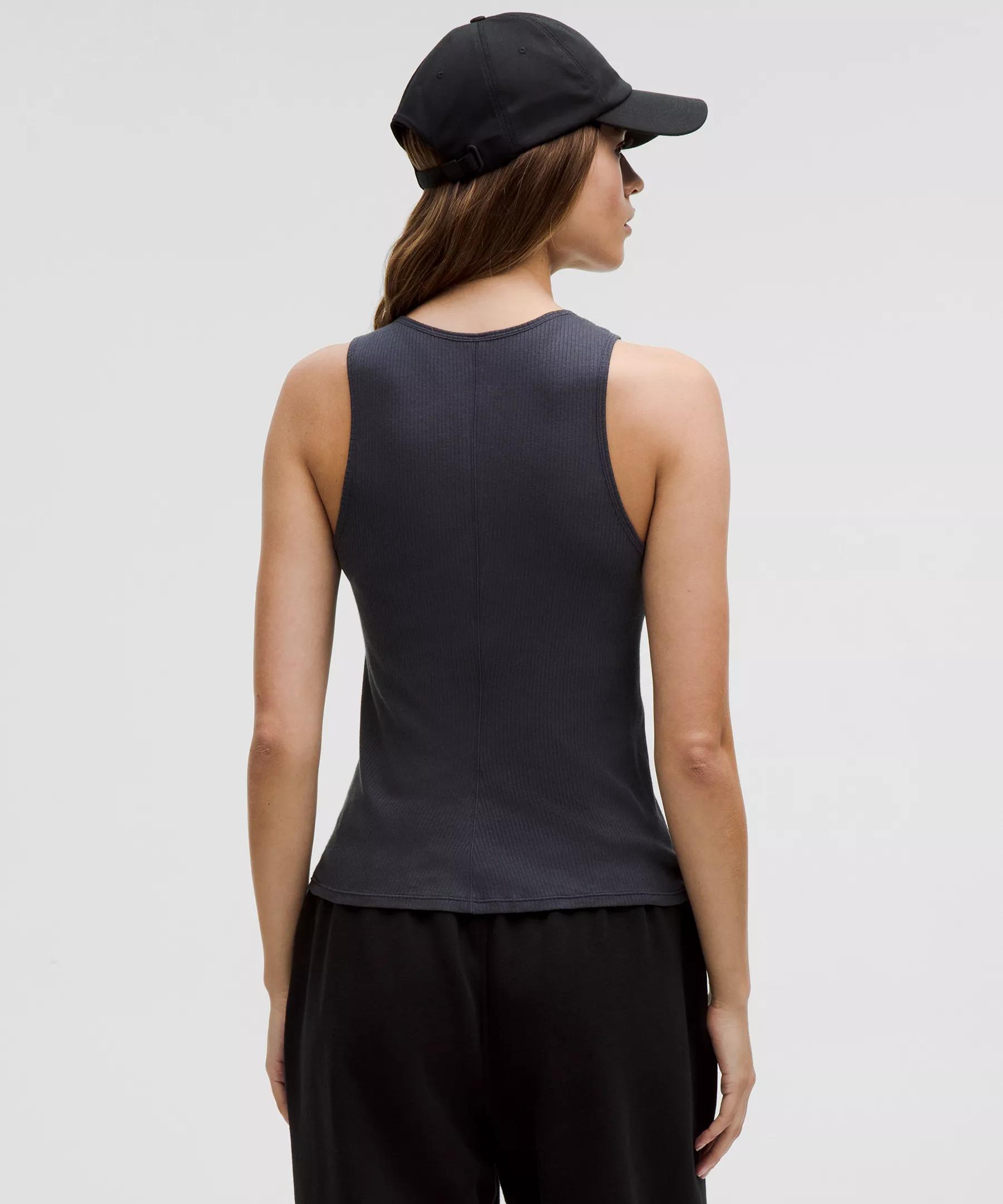 Sheer Cotton Ribbed Tank Top Product Image